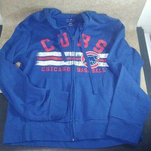 Youth Boys Size Large Chicago Cubs Full Zipup Hoodie Hooded Sweatshirt